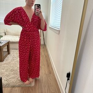 ASOS Pink Floral Jumpsuit